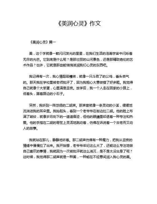 《美润心灵》作文