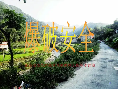 爆破安全技术培训课件(ppt 81页).ppt