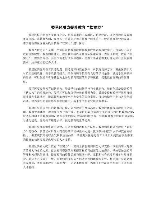 娄星区着力提升教育“软实力”