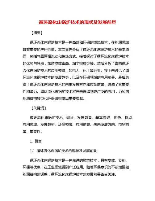 循环流化床锅炉技术的现状及发展前景