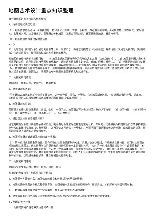 地图艺术设计重点知识整理