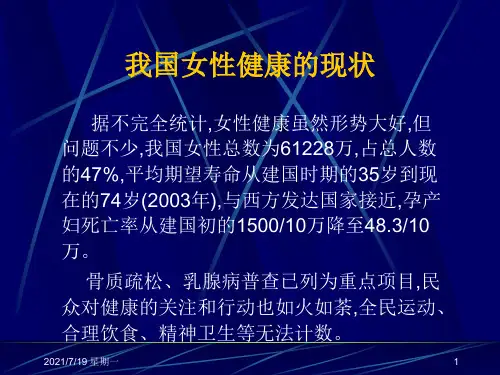 医学专题女性健康知识讲座