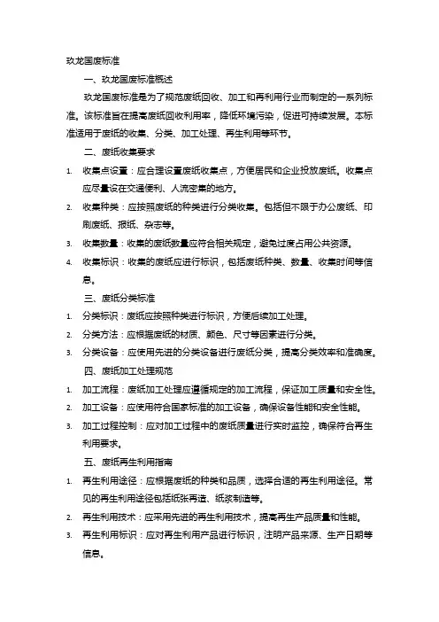玖龙国废标准