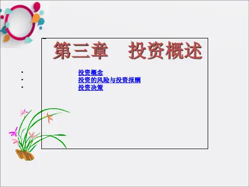 《投资概述》PPT课件