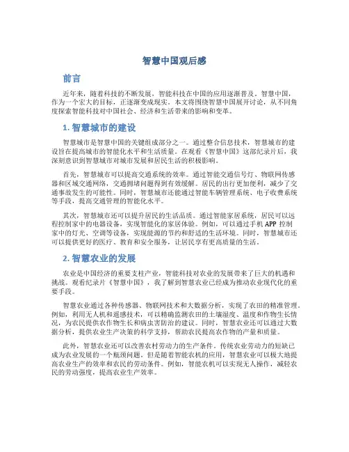 智慧中国观后感