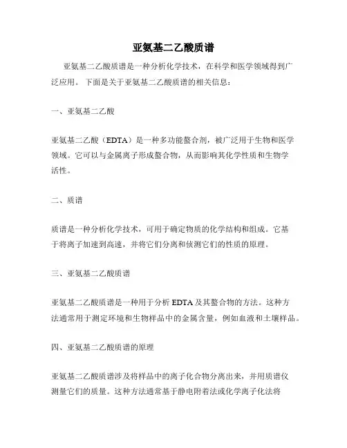亚氨基二乙酸质谱