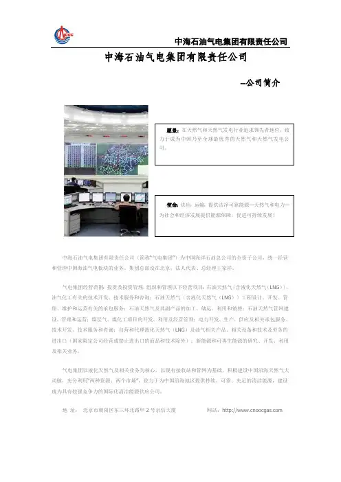 中海石油气电集团简介