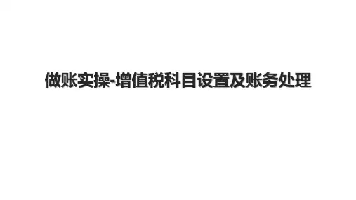 做账实操-增值税科目设置及账务处理.pptx