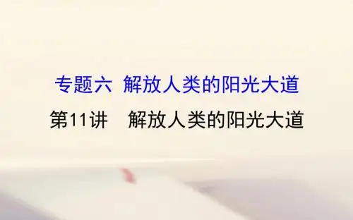 高考历史一轮复习专题六解放人类的阳光大道6.11解放人类的阳光大道课件人民版