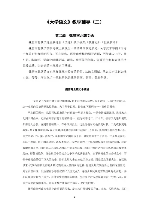 大学语文教学辅导二