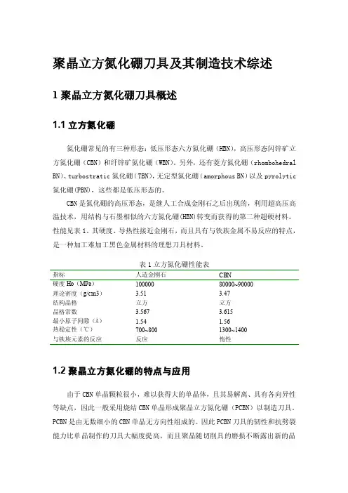 聚晶立方氮化硼切削刀具材料及其制造技术