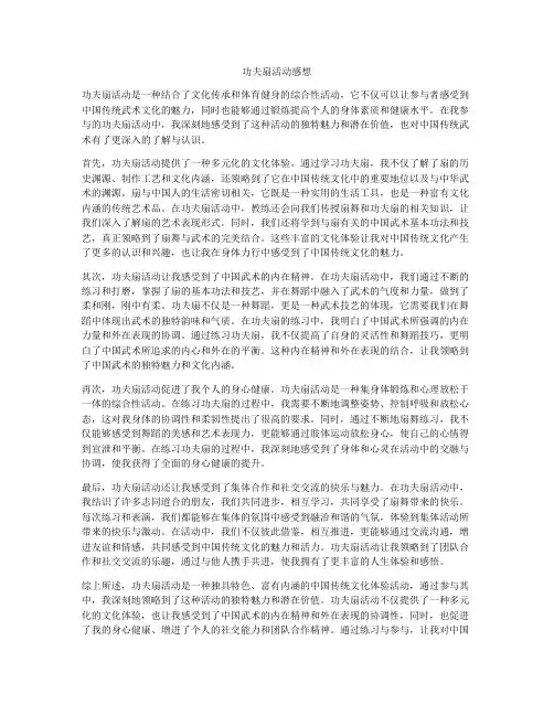 功夫扇活动感想