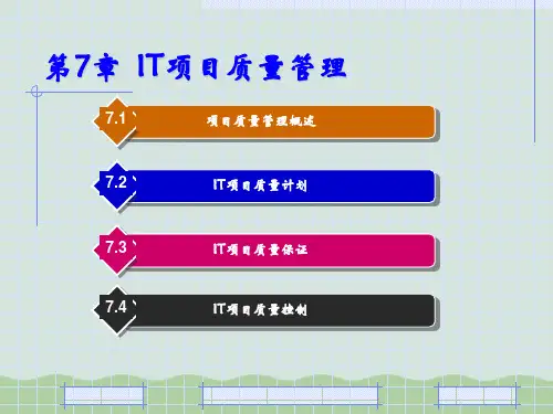 IT项目质量管理概述PPT(共66页)