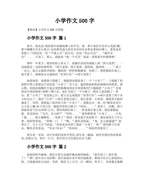 小学作文500字