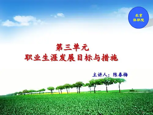 第三单元-职业生涯发展目标与措施PPT课件