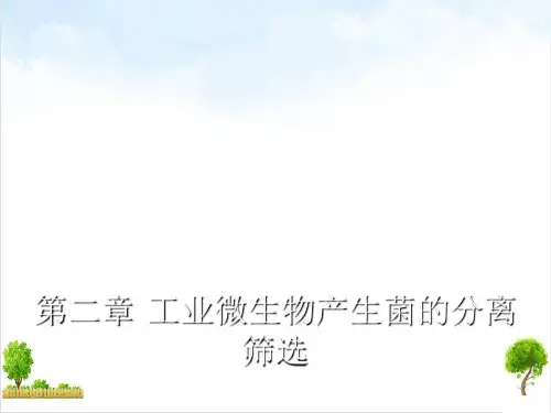 第二章工业微生物产生菌的分离筛选课件PPT