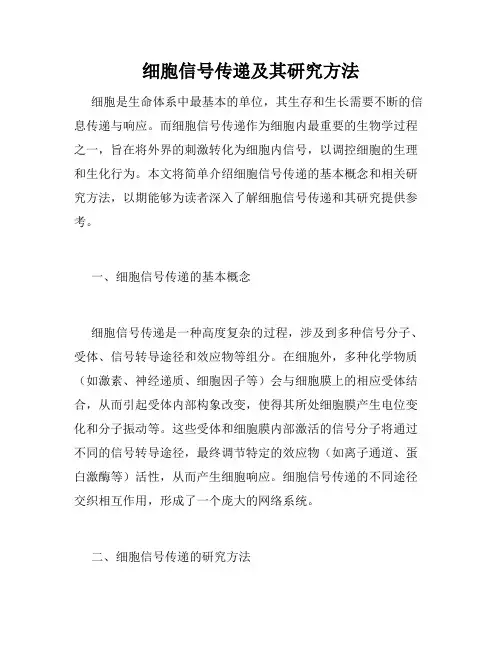 细胞信号传递及其研究方法