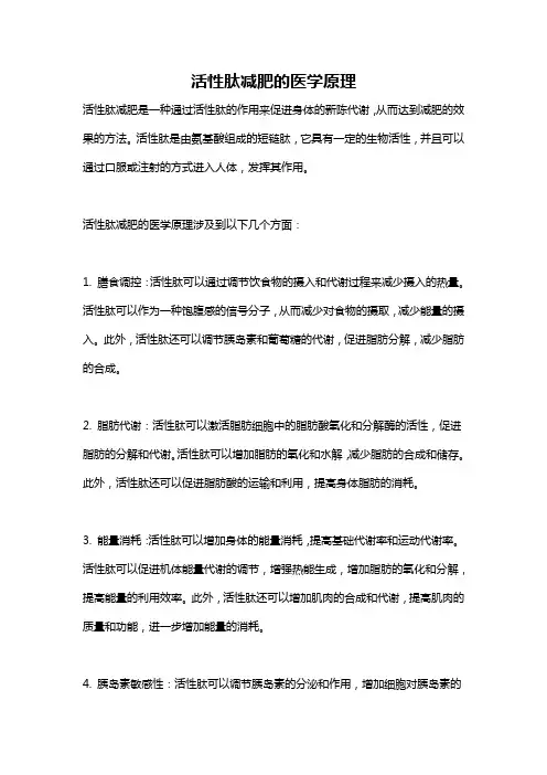活性肽减肥的医学原理