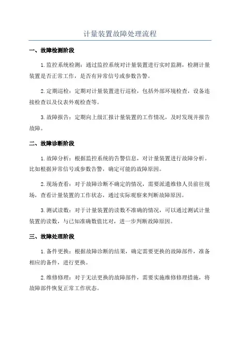 计量装置故障处理流程