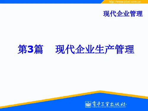 现代企业管理-第3篇ppt课件