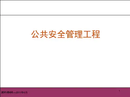 公共安全管理主要内容PPT课件