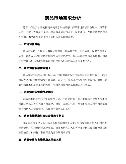 药品市场需求分析