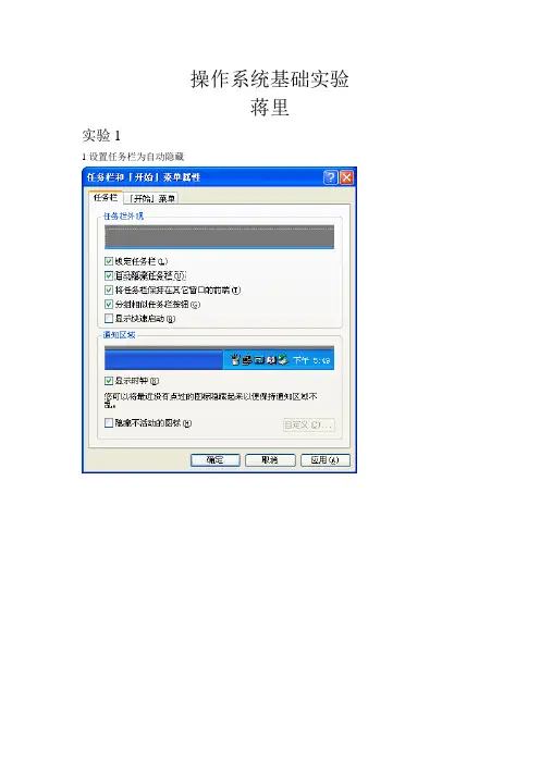 大学计算机基础操作系统基础实验
