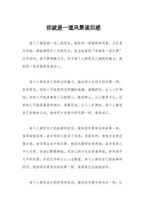 你就是一道风景读后感