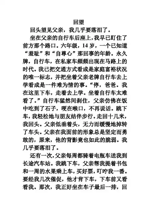 回望作文