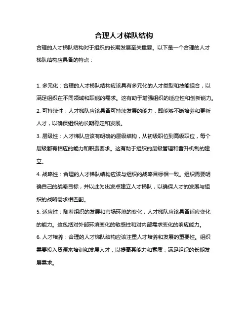 合理人才梯队结构