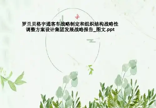 罗兰贝格宇通客车战略制定和组织结构战略性调整方案设计集团发展战略报告_图文