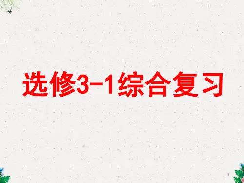 物理选修3-1总复习提纲及习题 (共113张PPT)