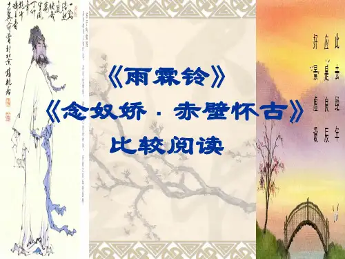 《雨霖铃》和《念奴娇 · 赤壁怀古》比较阅读解析