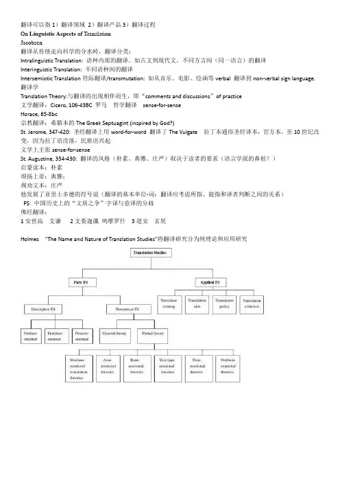 张春柏翻译课笔记