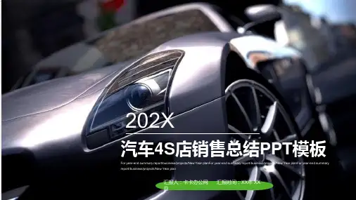 汽车4S店销售总结汇报PPT模板