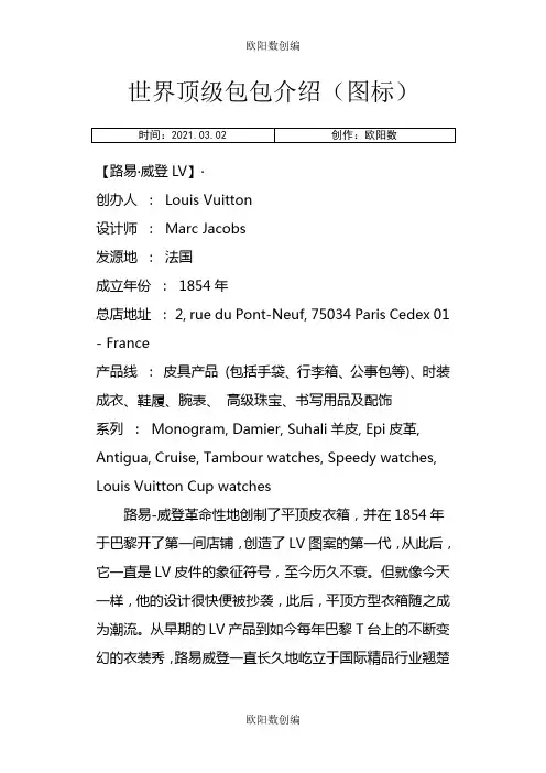 世界顶级品牌包包(图标)