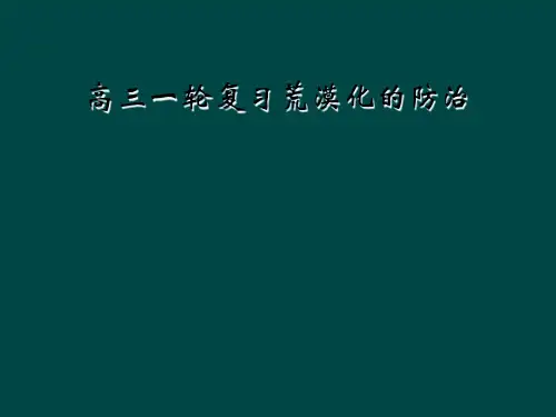高三一轮复习荒漠化的防治