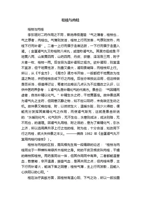 桂枝与肉桂