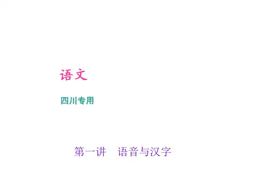 成都市中考语文总复习-第一讲：语音与汉字
