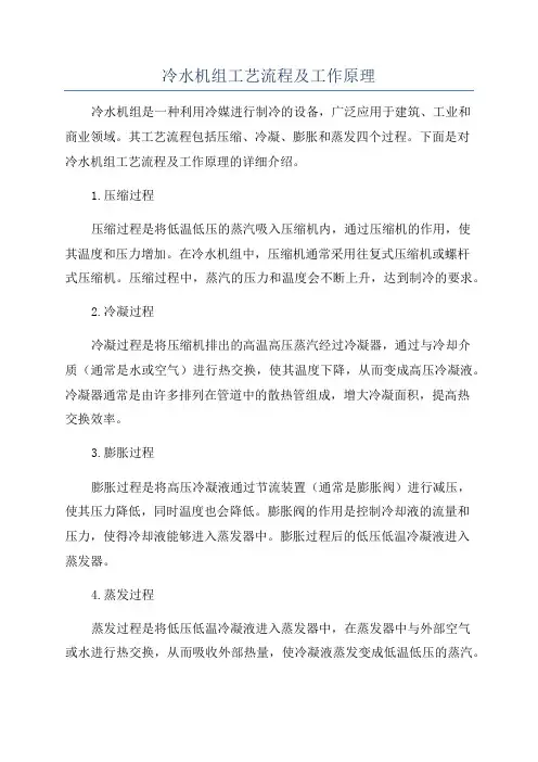 冷水机组工艺流程及工作原理