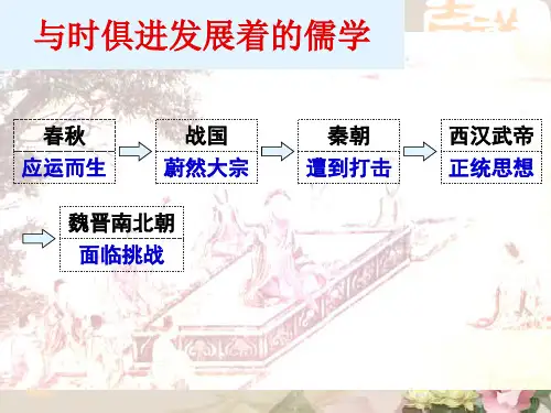 中国传统文化主流思想的演变PPT课件8 人民版