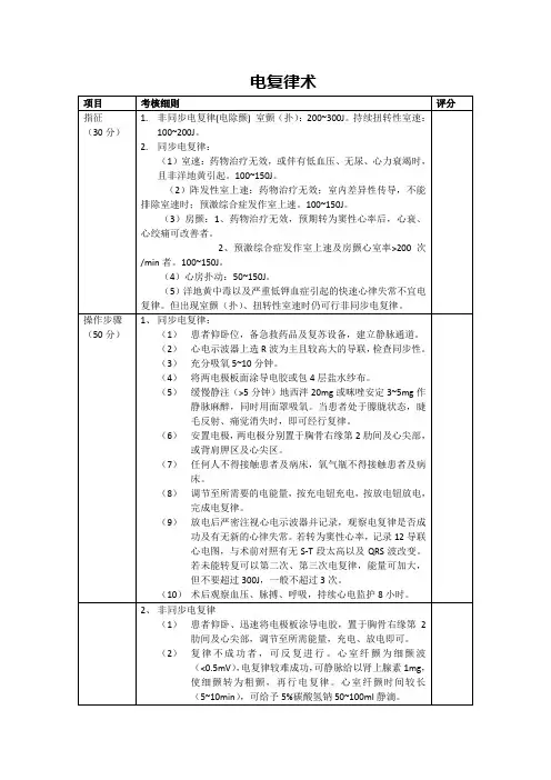 电复律术
