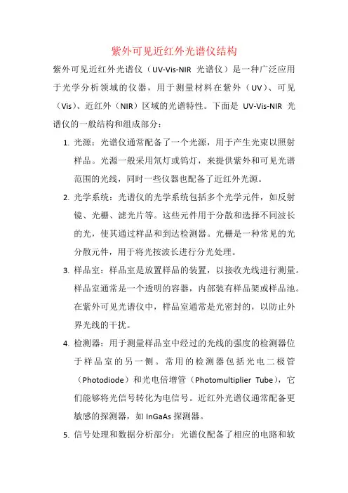 紫外可见近红外光谱仪结构