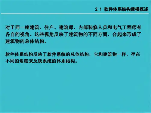 矿大 软件体系结构(共42张PPT)