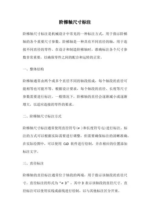 阶梯轴尺寸标注
