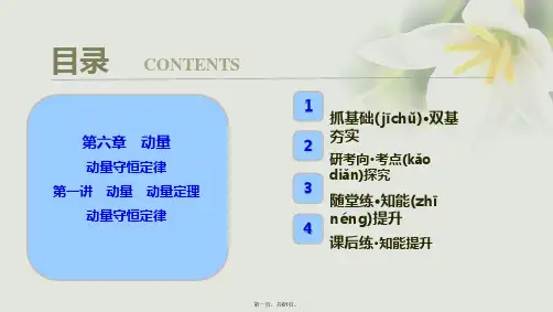 高考物理一轮复习第六章动量第一讲动量动量定理动量守恒定律课件