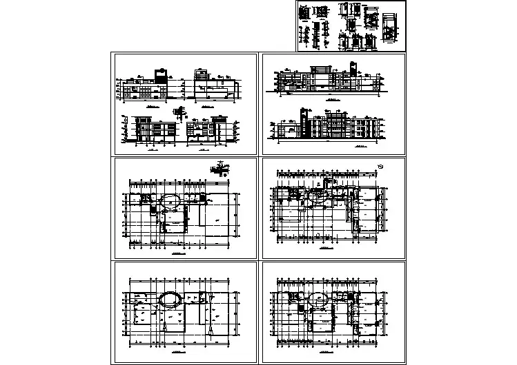 某幼儿园全套建筑施工cad图
