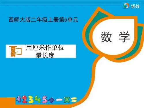 《用厘米作单位量长度》教学课件