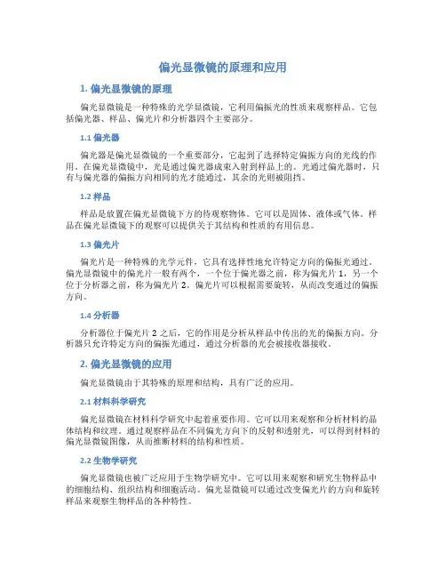 偏光显微镜的原理和应用