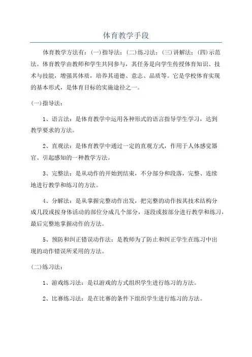 体育教学手段